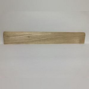 Basic Massivholz-Sockelleiste Esche 20/60 (gerade/oben gerundet) farblos geölt - Vorderansicht