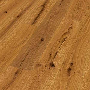 26590-main-sampleproduct Produktmuster Hain 3-Schicht-Landhausdiele Eiche Lava farblos geoelt (braun gekittet)