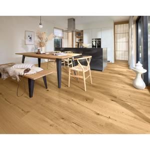 27049-main-sampleproduct Produktmuster Hain 3-Schicht-Landhausdiele Eiche Lava Rohoptik geoelt (braun gekittet)